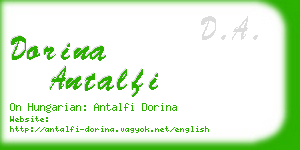 dorina antalfi business card